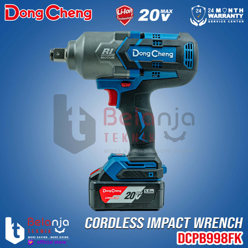 Dongcheng Impact Wrench Baterai DCPB998 FK Mesin Buka Baut 20V SET