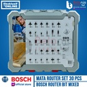 Bosch Router Bit Set Mixed 30 Pcs 1/4 Inch Shank Mata Profil Trimmer