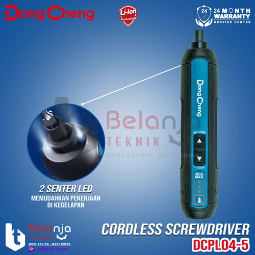 Dongcheng Screwdriver Cordless DCPL04-5 Mesin Bor Obeng 5MM 4V 2AH