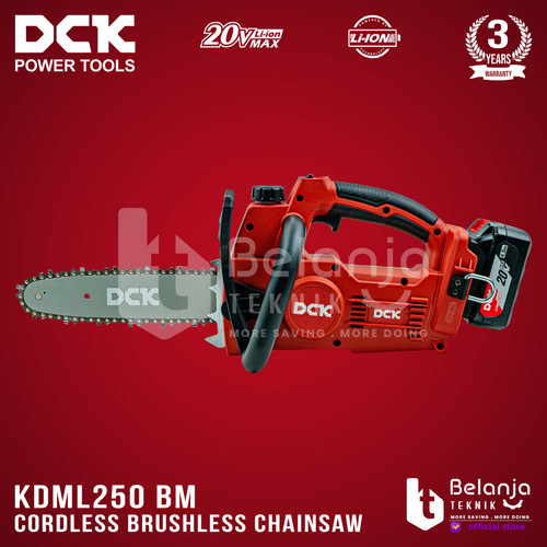 DCK Chainsaw Cordless KDML250BM 10 Inch Alat Potong Dahan 10" Chain Saw 20V KDML 250 KDML250