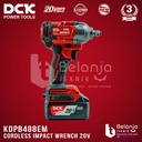 DCK Impact Wrench Baterai 1/2 In KDPB488EM Pembuka Baut Brushless 20V