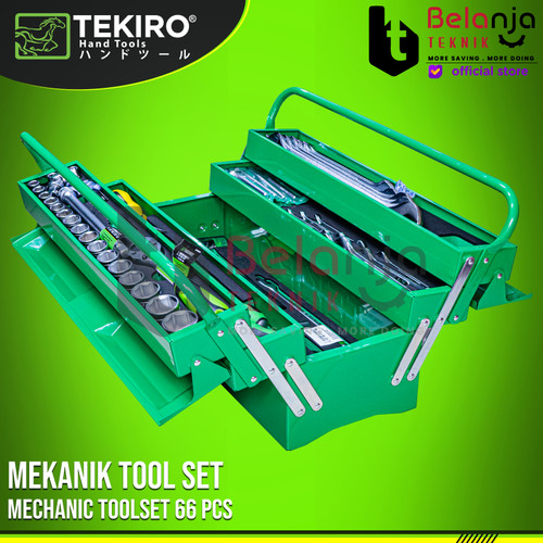 Tekiro Mekanik Tool Set 66 Pcs Mechanic Toolset Toolkit Alat Perkakas
