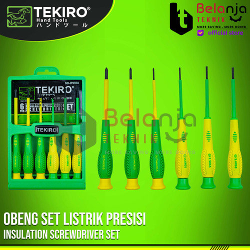Tekiro Obeng Set Listrik Presisi 6Pcs Insulation Screwdriver SD-IP0930