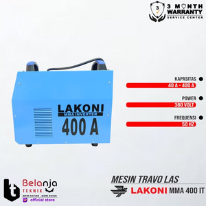 LAKONI Mesin Travo Las Listrik Inverter MMA 400 Trafo MMA400IT 3 Phase