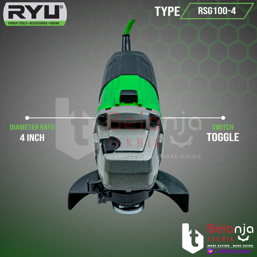 RYU Mesin Gerinda Listrik RSG 100 4 Angle Grinder 4 Inch RSG100-4 580W