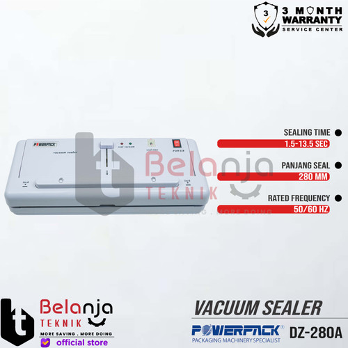 Powerpack Vacuum Sealer DZ 280A Mesin Press Plastik Basah Kering DZ280