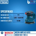 Bosch Mesin Amplas Kayu Bulat Baterai GEX 185-LI Orbital Sander 5 Inch