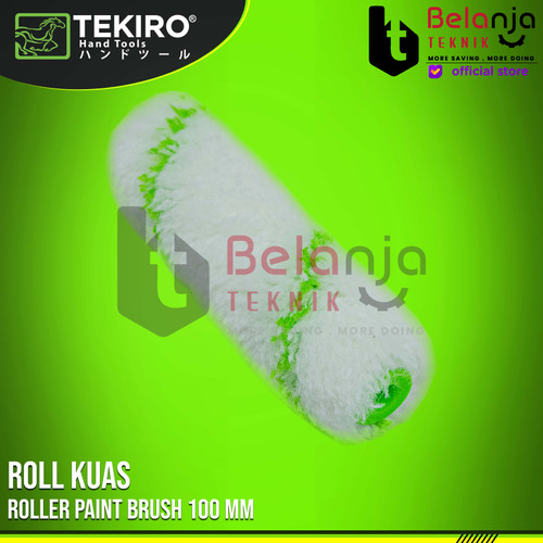 Tekiro Isi Reffil Kuas Roll Kapal 100mm Bulu Kuas Roll Isi Ulang Kuas