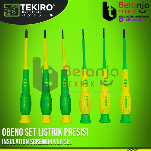 Tekiro Obeng Set Listrik Presisi 6Pcs Insulation Screwdriver SD-IP0930