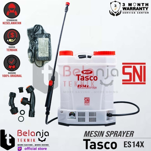 Tasco Baterai Sprayer Elektrik ES14X Alat Semprot Hama Disinfektan 14L