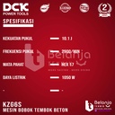 DCK Mesin Bobok Tembok Beton KZG6S Jack Demolition Hammer Hex17 1050 W