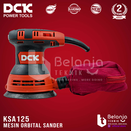 DCK Mesin Amplas Bulat KSA125 Orbital Sander 5Inch 300W Variable Speed