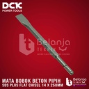 DCK SDS Plus Flat Chisel 14 x 250mm Mata Bobok Pahat Beton Tembok