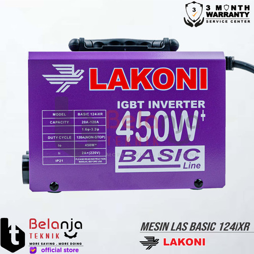 Lakoni Travo Las Basic 124IXR Mesin Las Trafo 120 A 450 Watt Welding