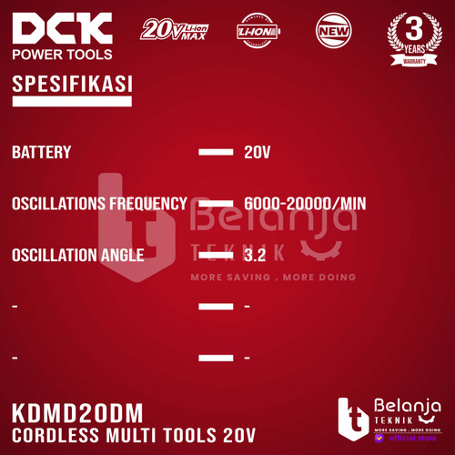 DCK Multi Tools Oscilating Corldess KDMD20DM Mesin Oskilasi KDMD 20