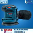Bosch Mesin Amplas Kayu Bulat Baterai GEX 185-LI Orbital Sander 5 Inch