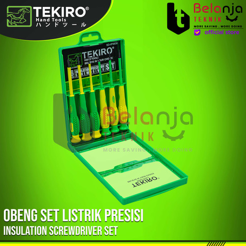 Tekiro Obeng Set Listrik Presisi 6Pcs Insulation Screwdriver SD-IP0930