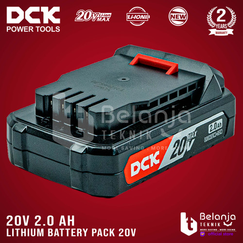 DCK Lithium Battery Pack 20V 2.0 AH Baterai Cordless 20V 2 AH