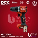 DCK Cordless Hammer Drill KDJZ2060iEM 20V Bor Impact Baterai Set 4 AH