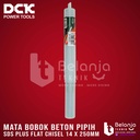 DCK SDS Plus Flat Chisel 14 x 250mm Mata Bobok Pahat Beton Tembok