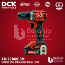 DCK Cordless Hammer Drill KDJZ2060iDM 20V Bor Impact Baterai KDJZ 2060