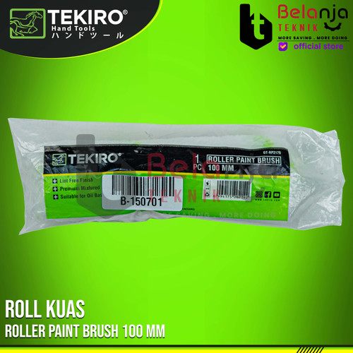 Tekiro Isi Reffil Kuas Roll Kapal 100mm Bulu Kuas Roll Isi Ulang Kuas