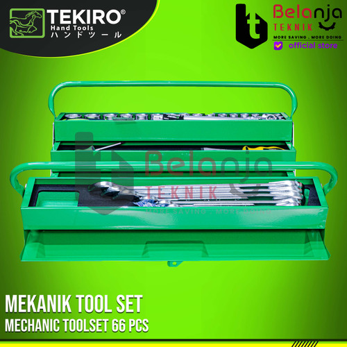 Tekiro Mekanik Tool Set 66 Pcs Mechanic Toolset Toolkit Alat Perkakas