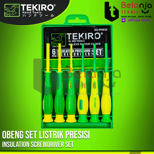 Tekiro Obeng Set Listrik Presisi 6Pcs Insulation Screwdriver SD-IP0930