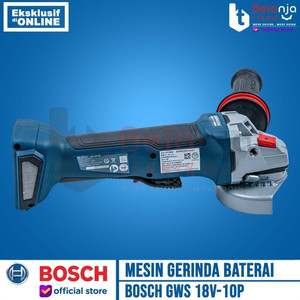 Bosch Mesin Gerinda Baterai GWS 18V-10P Set Charger Battery 2Ah 18V
