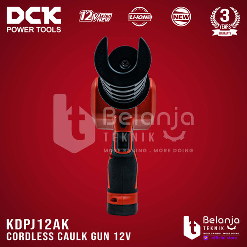 DCK Cordless Caulk Gun 12 V Mesin Tembak Sealant Silikon KDPJ12AK 12v
