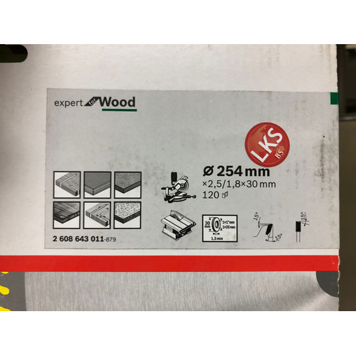 Bosch Pisau Circullar Saw Kayu 254 MM 120 T Mata Gergaji Kayu 120T