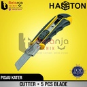 Hasston Prohex Pisau Cutter Handle Plastik 18mm + 5 Pcs Blade 0820-102