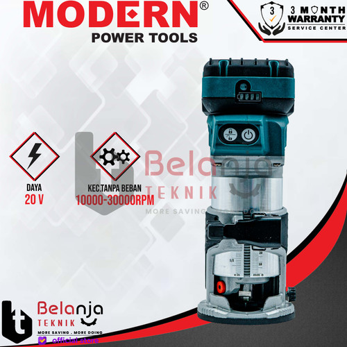 Modern Trimmer Cordless M-80 20V Profil Kayu Router Baterai M80 Set