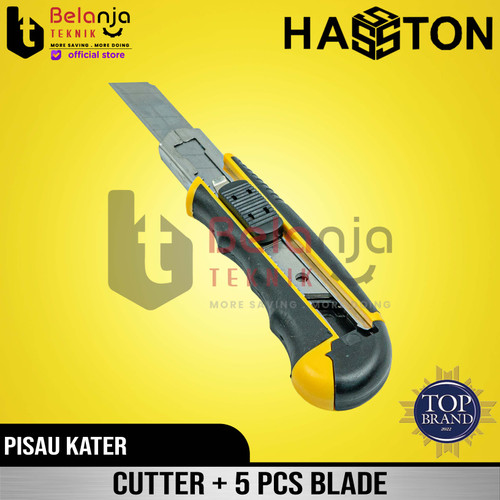 Hasston Prohex Pisau Cutter Handle Plastik 18mm + 5 Pcs Blade 0820-102