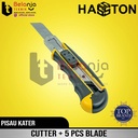 Hasston Prohex Pisau Cutter Handle Plastik 18mm + 5 Pcs Blade 0820-102