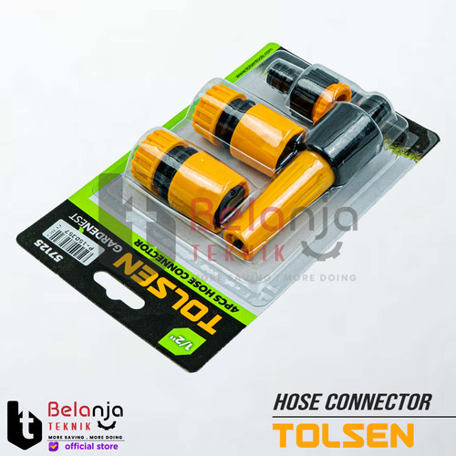 Tolsen Sambungan Selang Air Set 4 pcs 1/2 Inch Hose Connector SET 1/2"