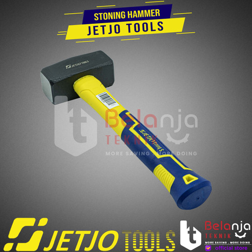 JETJO TOOLS Palu Batu Gagang Fiber 1 KG Stoning Hammer Martil Beton