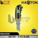 Hasston Prohex Pisau Cutter Handle Plastik 18mm + 5 Pcs Blade 0820-102