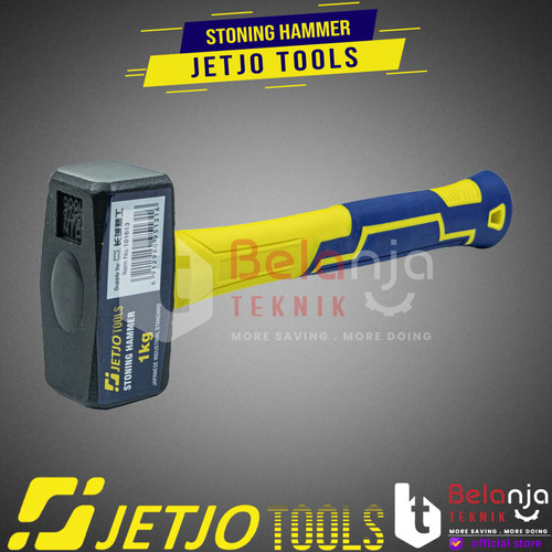 JETJO TOOLS Palu Batu Gagang Fiber 1 KG Stoning Hammer Martil Beton