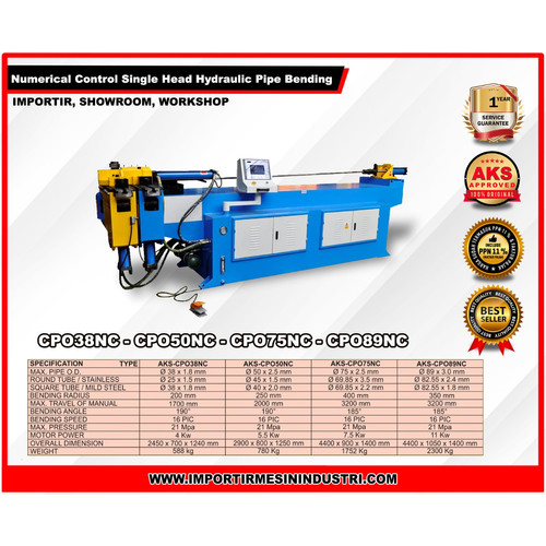 Numerical Control Single Head Hydraulic Pipe Bending Machine CPO89NC