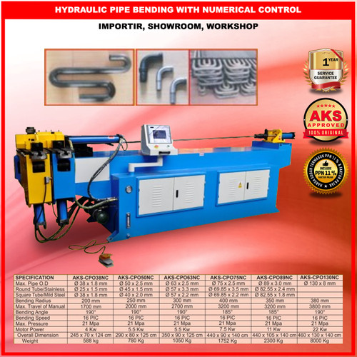 Mesin Pipa Bending 130 mm Numerical Hydraulic Pipe Bending AKS - CPO130NC