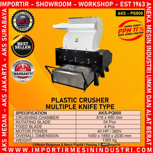 Plastic Crusher Machine Mesin Penghancur Plastik AKS - PQ800