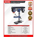Bench Radial Arm / Bench Drill 550 Watt AKS - WAL33BD
