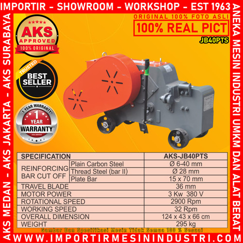 Mesin Pemotong Besi Steel Bar Cutting Machine 40mm AKS - JB40PTS