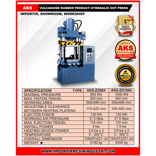 Mesin Press Cetak Vulcanized Rubber Hydraulic Press 100 Ton - ZO10042T