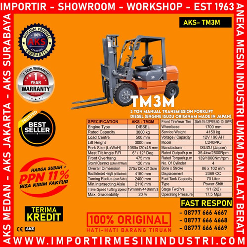 Manual Forklift Original Transmission Engine Isuzu Japan 3 Ton - TM3M