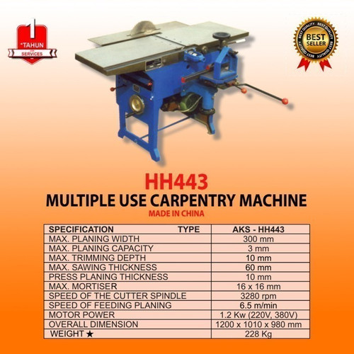HH443 Mesin Kayu Multifungsi Olah Kayu 1 Phase AKS