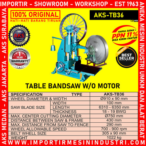 Bandsaw Meja Gergaji Kayu AKS - TB36