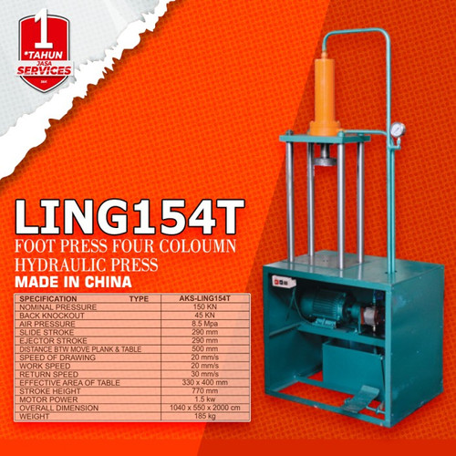 Four Column Press / Mesin Press Besi / Logam 4 Tiang 15 Ton - LING154T