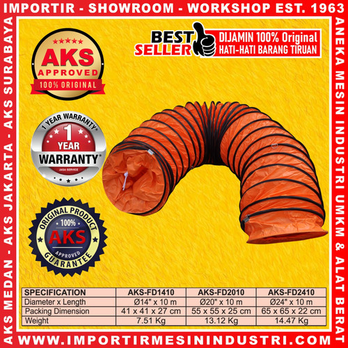 Selang Hose Portable Ventilator 24 Inch 10 m - Flexible Hose Exhaust